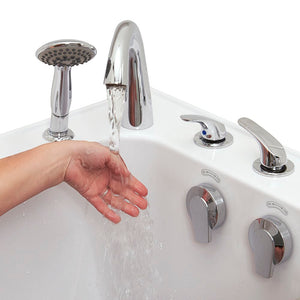 Ella's Bubbles Wheelchair Transfer 32"x52" Acrylic Walk-In Bathtub with Swing Door, 5 Piece Fast Fill Faucet, 2" Dual Drain OLA3252