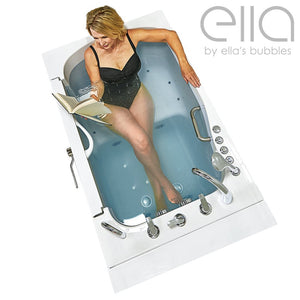 Ella's Bubbles Wheelchair Transfer XXXL 36"x55" Acrylic Walk-In Bathtub with 5 Piece Fast Fill Faucet
