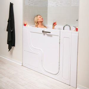 Ella's Bubbles Wheelchair Transfer XXXL 36"x55" Acrylic Walk-In Bathtub with 5 Piece Fast Fill Faucet