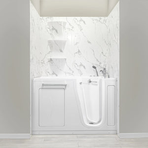 Ella's Bubbles Zen60 Acrylic Hydro Inward Swing Door Massage Walk in Tub EZ3060