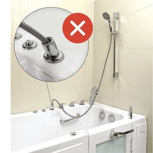 Ellas's Bubbles Leak Elimination Kit for Pull Out Hand Showers (5′ Hose with Barrel Connector) LEAK-ELIM