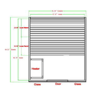 Golden Designs 2025 Engelberg Edition 6 Person Traditional Steam Sauna - Pacific Premium Clear Cedar GDI-7060-01