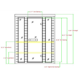 Golden Designs 2025 Engelberg Edition 6 Person Traditional Steam Sauna - Pacific Premium Clear Cedar GDI-7060-01