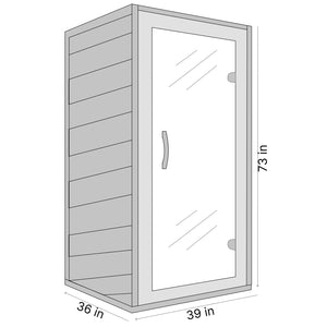 Dynamic Avila Elite 1-2-person Ultra Low EMF (Under 3MG) FAR Infrared Sauna (Canadian Hemlock) DYN-6103-01 Elite