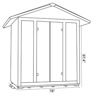 Golden Designs "Gargellen" 5 Person Hybrid (PureTech Full Spectrum IR or Traditional Stove) Outdoor Sauna - Canadian Hemlock GDI-8125-01