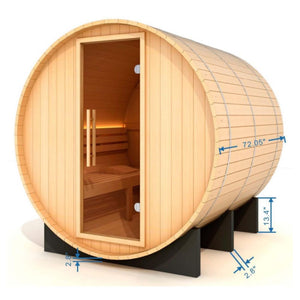 Golden Designs "Arosa" 4 Person Barrel Traditional Sauna - Pacific Cedar GDI-B004-01