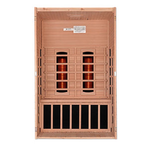 Golden Design Santiago 2 Person Full Spectrum Infrared Sauna – Canadian Hemlock DYN-6209-03 FS