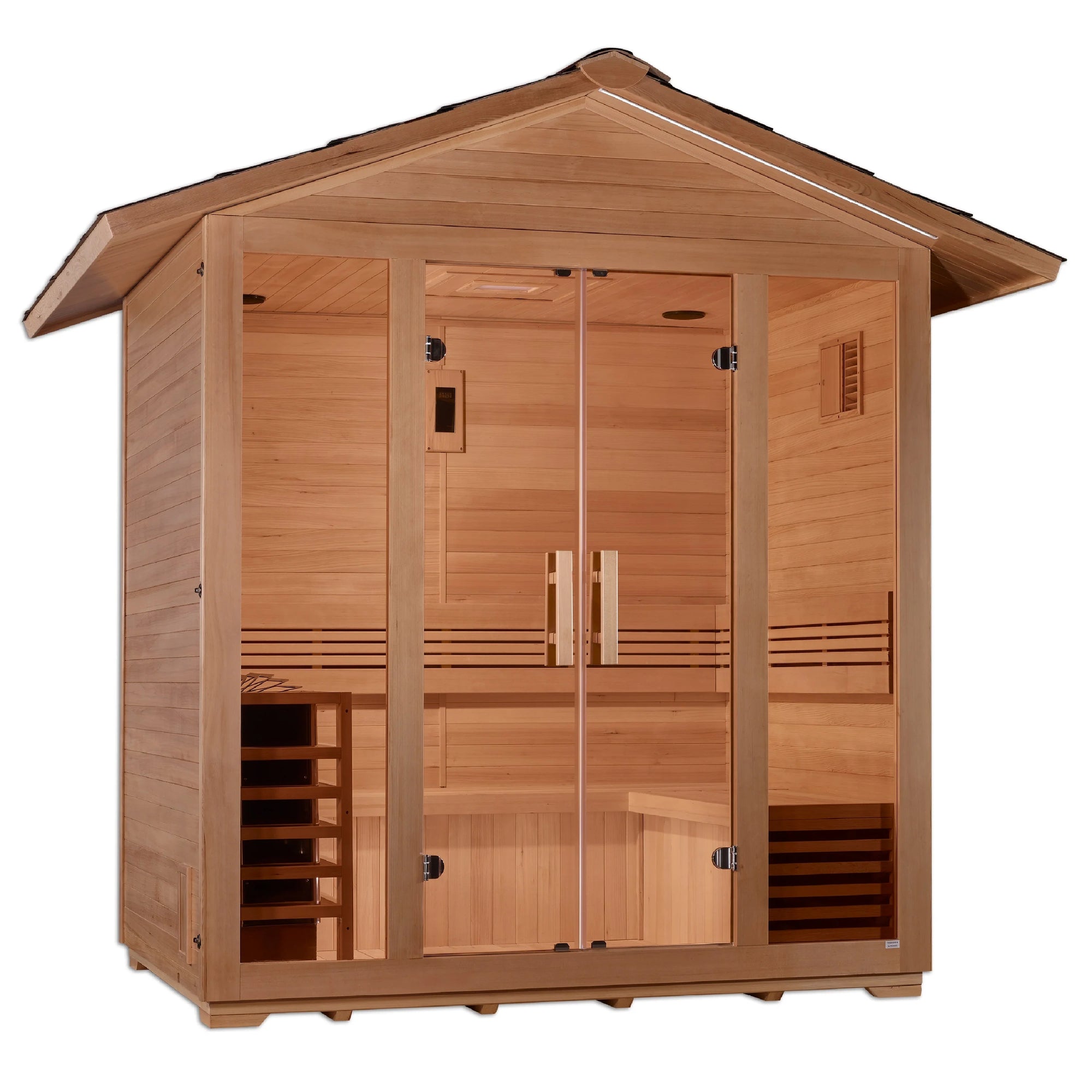Golden Designs "Vorarlberg" 5 Person Traditional Outdoor Sauna - Canadian Hemlock GDI-8105-01