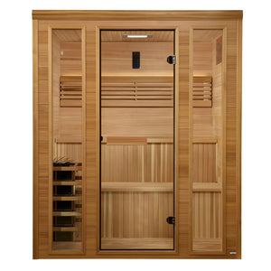 Golden Designs 2025 Engelberg Edition 6 Person Traditional Steam Sauna - Pacific Premium Clear Cedar GDI-7060-01