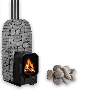 HUUM HIVE Mini LS Flow 8.5kW Wood-Burning Sauna Stove Package with Firebox Extension 128270