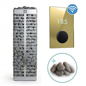 HUUM STEEL Series 10.5-kW Sauna Heater Package, Model 11STU 534-BDL-STEEL105STU