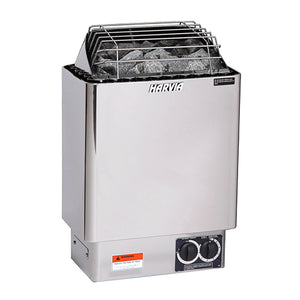 Harvia KIP45B Pkg KIP Series 4.5kW Sauna Heater Package, Built-In Controls, Stainless Steel 129334