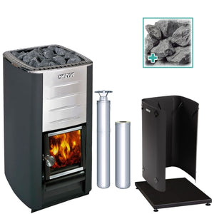 Harvia M3 SS Pkg 16.5kW Wood-Burning Sauna Stove Package M3-PKG-SS