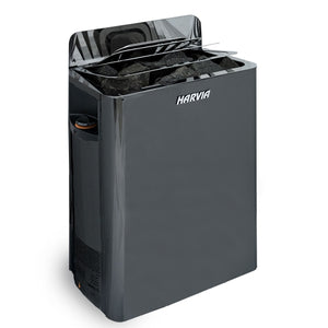 Harvia The Wall Series 6-kW Black Sauna Heater Package with Built-In Controls, Model SW60 129339