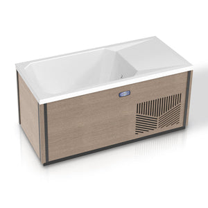Anzzi Iroquois 67 in. 1-Person Mono-Jet All-in-One Cold Plunge Ice Bath/Hot Tub with Built-in Chiller/Heater in Chestnut CP-CH6732N
