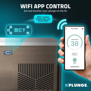 Anzzi Iroquois 67 in. 1-Person Mono-Jet All-in-One Cold Plunge Ice Bath/Hot Tub with Built-in Chiller/Heater in Chestnut CP-CH6732N