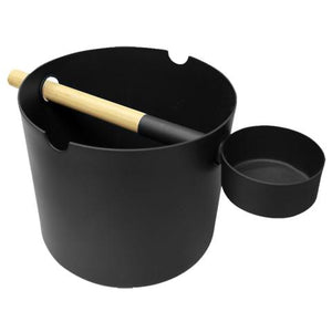 KOLO Sauna Bucket+Ladle Set, Bamboo/Aluminum, 1Gal 29000