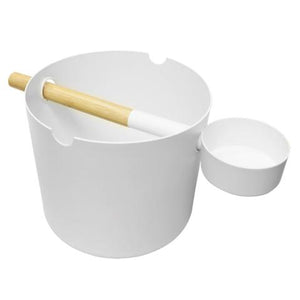 KOLO Sauna Bucket+Ladle Set, Bamboo/Aluminum, 1Gal 29000