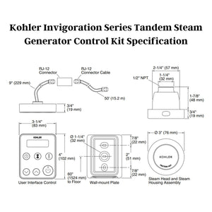 Kohler K-5558 Invigoration Series Tandem Steam Generator Control Kit