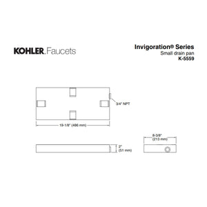 Kohler Invigoration Series Steam Generator Drain Pan, Small K-5559-NA