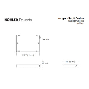 Kohler Invigoration Series Steam Generator Drain Pan, Large K-5562-NA