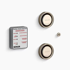Kohler Tandem Steam Adapter Kit with Two Steam Heads, Temperature Sensor, Adapter K-5549-K1