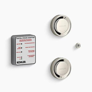 Kohler Tandem Steam Adapter Kit with Two Steam Heads, Temperature Sensor, Adapter K-5549-K1