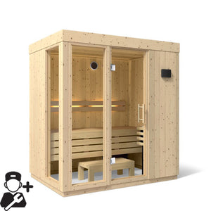 Kohler C1 Indoor Sauna Kit, Scandinavian Spruce, Up to 5 Persons