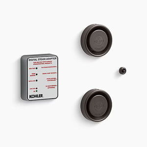 Kohler K-5549-K1 Invigoration Series Tandem Digital Steam Adapter Kit with Two Steam Heads, Temperature Sensor, Adapter