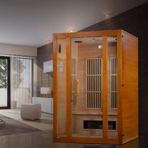 Maxxus Aspen Dual Tech 2 person Low EMF FAR Infrared Sauna Canadian Hemlock MX-J206-02S