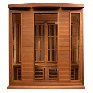 Maxxus Chaumont 4 Person Near Zero EMF FAR Infrared Sauna – Canadian Red Cedar MX-K406-01-ZF CED