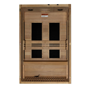 Maxxus S-Line Yoga 2-Person Ultra Low EMF (Between 5-10MG) FAR Infrared Sauna (Canadian Hemlock) MX-S206-01 Elite