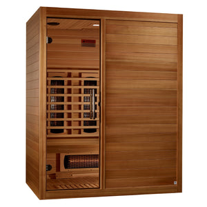 Maxxus S-Line Yoga 3-Person Full Spectrum Near Zero EMF (Under 3MG) FAR Infrared Sauna (Canadian Hemlock) MX-S306-01-FS-PC