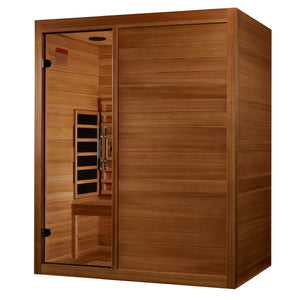 Maxxus S-Line Yoga 3-Person Full Spectrum Near Zero EMF (Under 3MG) FAR Infrared Sauna (Canadian Hemlock) MX-S306-01-FS-PC