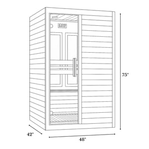Maxxus S-Line Yoga 2-Person Low EMF (Between 5-10MG) FAR Infrared Sauna (Canadian Hemlock) MX-S206-01