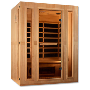 Maxxus Trinity Dual Tech 3 person Low EMF FAR Infrared Sauna Canadian Hemlock MX-LS3-01