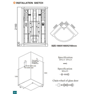 Mesa Corner Steam Shower WS-801A