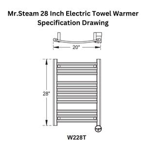 Mr.Steam Electric Towel Warmer with Digital Timer, Broadway Collection W228T
