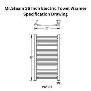 Mr.Steam Electric Towel Warmer with Digital Timer, Broadway Collection W236T