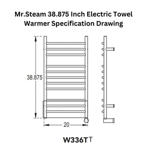 Mr.Steam Electric Towel Warmer with Digital Timer, Metro Collection W336T