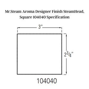 Mr. Steam Square Aroma Designer Finish SteamHead 104040