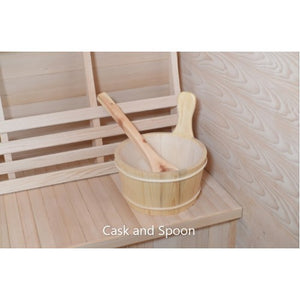 SunRay Freeport 3-Person Outdoor Traditional Wet/Dry Sauna with 4.5kW Harvia Heater HL300D1