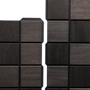 PROSAUNAS Cubist Black Sauna Wall Panels, Square Pattern, Black Abachi 4745010406515