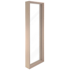 PROSAUNAS Hemlock-Framed Dual-Pane Clear Tempered Glass Sauna Window with Hemlock Jamb, 16" x 60" 129283