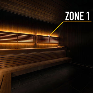 PROSAUNAS Single-Zone Linear White LED Neon Light Kit Flexible, Dimmable, Waterproof, Wireless Controlled, WiFi, and Adjustable Length