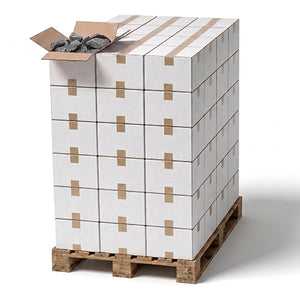 PROSAUNAS Split-Face 10-15 cm Sauna Stones, 20 kg per Case, 60 Cases per Pallet, Model 10-15SF 130490