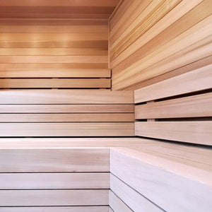 Prosaunas Cedar 1x4 VG T&G Nickel-Gap Sauna Wood Cladding WOOD634