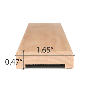 Prosaunas 12 mm × 42 mm (1×2) Alder Sauna Wood Door Trim Casing, UK Profile WOOD678