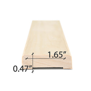Prosaunas 12 mm × 42 mm (1×2) Aspen Sauna Wood Door Trim Casing, UK Profile WOOD674