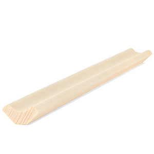 Prosaunas 14 mm × 30 mm (1×2) Aspen Sauna Wood Inside Corner Trim, Cove Moulding, SI Profile WOOD675